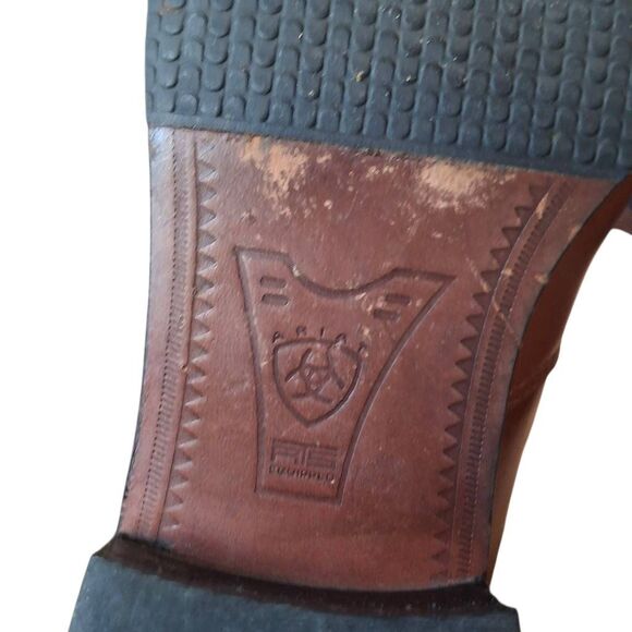 Rich Brown Leather Ariat Ankle Boots – Men’s 8.5, Excellent Condition - Picture 9 of 9